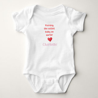 Süßestes Baby der Welt & Name, Babygeschenk,  Strampler