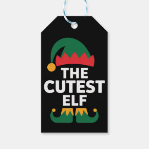 Süßestes Elf-Matching-Familien-Weihnachten Geschenkanhänger