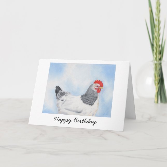 Sussex Chicken Birthday Card Karte (Vorderseite)