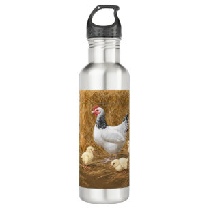 Sussex Chicken Mama Hen und Chicks Edelstahlflasche
