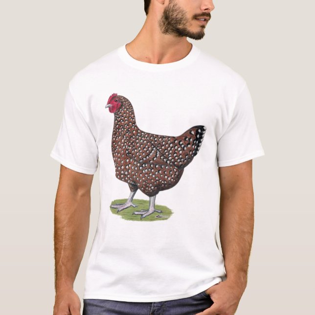 Sussex:  Gesprenkelte Henne T-Shirt (Vorderseite)