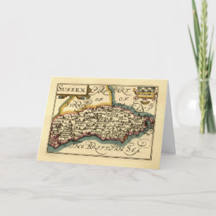 Sussex Landkreis England Altes Antiquariat Atlanti Karte