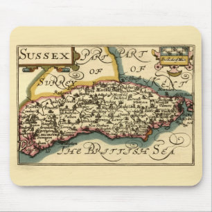 Sussex Landkreis England Altes Antiquariat Atlanti Mousepad