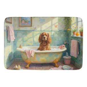 Sussex Spaniel Badzeit Gemütliche Badezimmerdekora Badematte