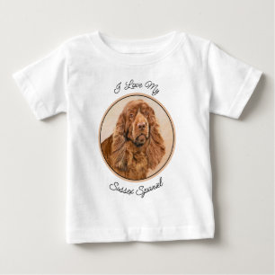 Sussex Spanisch Painting - Niedliche Original Dog Baby T-shirt