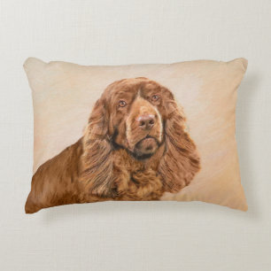 Sussex Spanisch Painting - Niedliche Original Dog Dekokissen