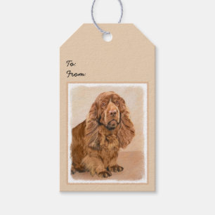 Sussex Spanisch Painting - Niedliche Original Dog  Geschenkanhänger