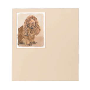 Sussex Spanisch Painting - Niedliche Original Dog Notizblock