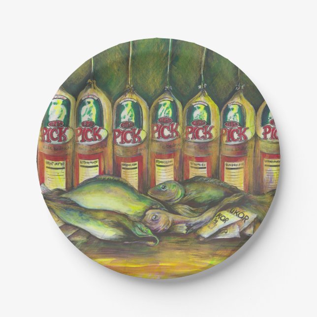 Süßfleisch Pappteller (Vorderseite)