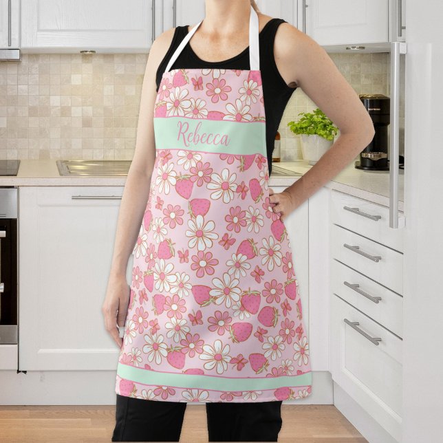 Süßfrühlingstrawberries Personalisiert Schürze (Sweet Spring Strawberries Personalized Apron)