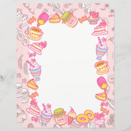 Süßgebäck und Getränke Peach