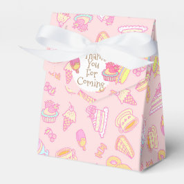 Süßgebäck und Getränke Peach Geschenkschachtel