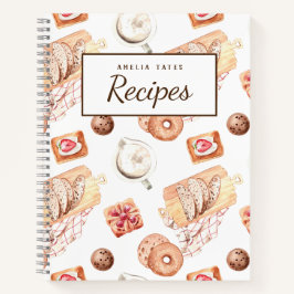Süßgebackenes Gebäck - individuelles Rezept Notizbuch
