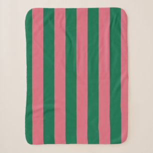 Süßherz-Rosa-Pickle-Grün-Streifen Sherpadecke