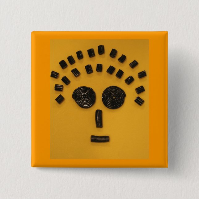 Süßholz-Gesichts-Knopf Button (Vorderseite)