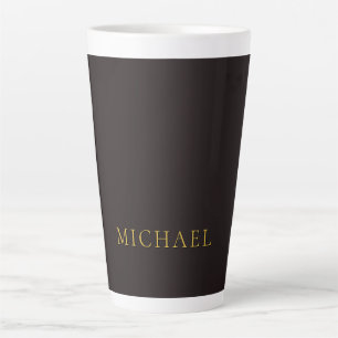Süßholz Schwarz Gold Minimalistisch Schlicht Moder Milchtasse