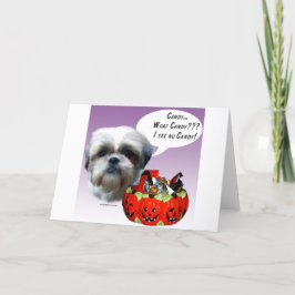 Süßigkeit Shih Tzu (natürliches) Halloween Karte