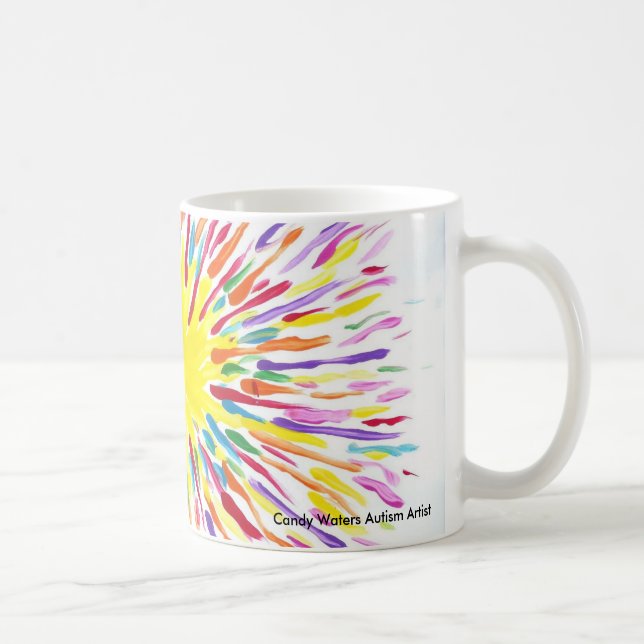 Süßigkeit wässert Autismus-Künstler Kaffeetasse (Rechts)