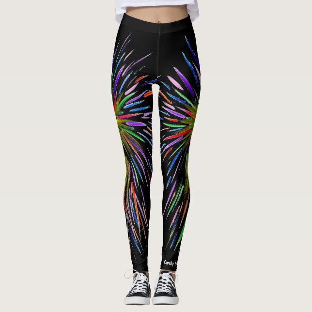 Süßigkeit wässert Autismus-Künstler Leggings (Vorderseite)