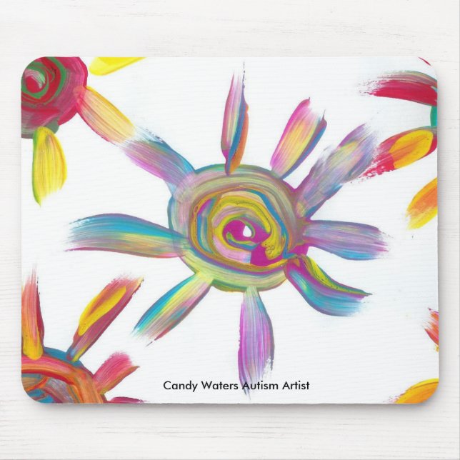 Süßigkeit wässert Autismus-Künstler Mousepad (Vorne)