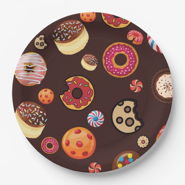 SÜSSIGKEITEN 4 PAPPTELLER (Vorderseite)