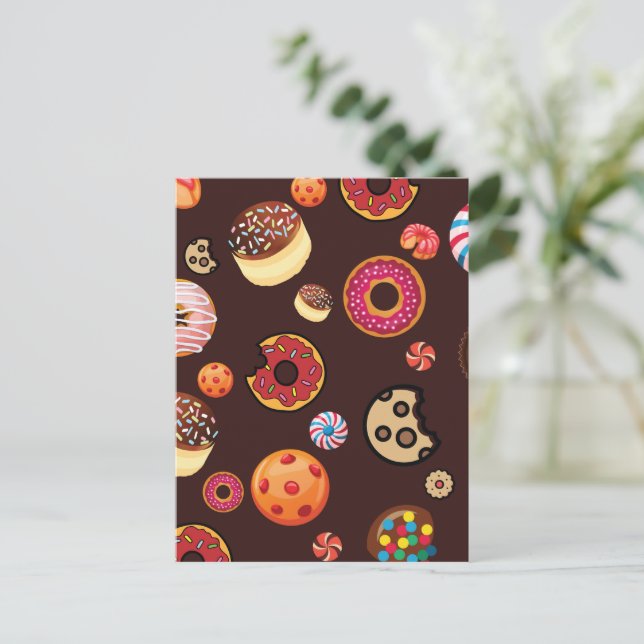 SÜSSIGKEITEN 4 POSTKARTE (Stehend Vorderseite)