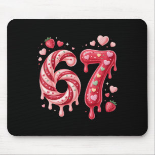 Süßigkeiten 67 Erdbeer-Herz-Tropfen Süßer Valentin Mousepad