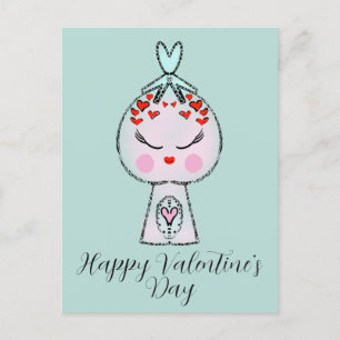 Süßigkeiten-Automaten-Gekritzel zum Valentinstag Postkarte