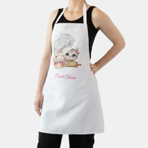 Süßigkeiten Bäckerei Kochmütze Kätzchen Schürze