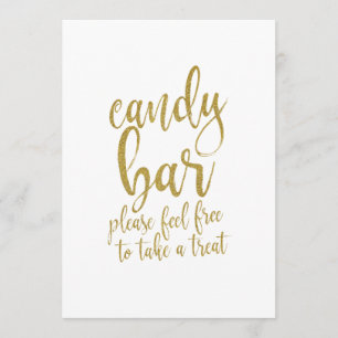 Süßigkeiten Bar Gold Glitter Günstiges Hochzeitssc Einladung