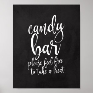 Süßigkeiten Bar Kreidetafel Schrift 8x10 Hochzeits Poster