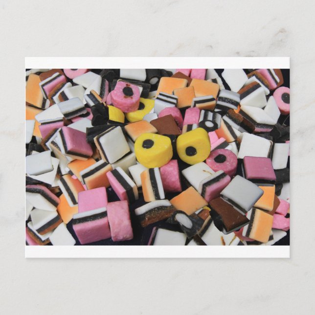 Süßigkeiten Candy Postkarte (Vorderseite)