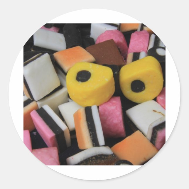 Süßigkeiten Candy Runder Aufkleber (Vorderseite)