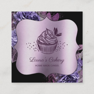 Süßigkeiten Cupcake Bäckerei - Falconeria Locarno  Quadratische Visitenkarte