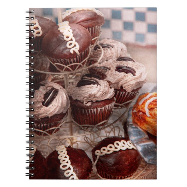 Süßigkeiten - Cupcake - Cupcake-Berg Notizblock (Vorderseite)