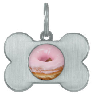 Süßigkeiten Dessert Essen Rosa Glasierter Donut Tiermarke