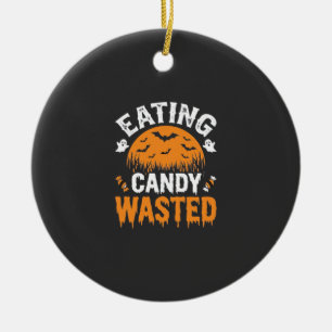 Süßigkeiten Essen Verschwendetes Halloween Design_ Keramik Ornament