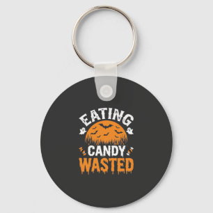 Süßigkeiten Essen Verschwendetes Halloween Design_ Schlüsselanhänger
