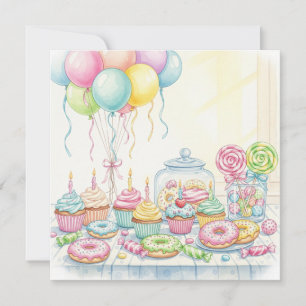 Süßigkeiten für Aquakultur und Geburtstag Karte