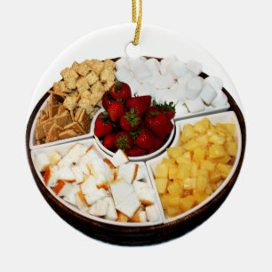 Süßigkeiten für Schokoladenfondue Keramikornament