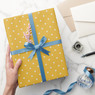 Süßigkeiten-Gelb-Muster mit kleinen Punkten Geschenkpapier
