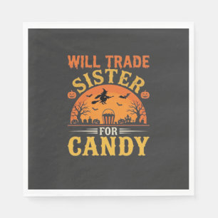 Süßigkeiten Halloween Schwester Handel Design_1 Serviette