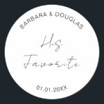 Süßigkeiten Hochzeitssnack Desserts - Danke für Ih Runder Aufkleber<br><div class="desc">Süßigkeiten Hochzeitsjause Desserts - Danke für den klassischen Rundaufkleber</div>