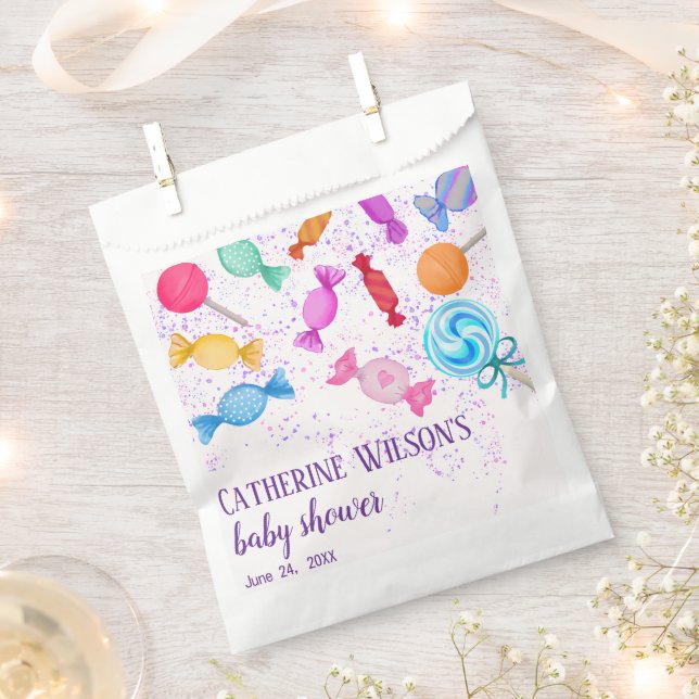Süßigkeiten Lollipops Candy Land Baby Dusche Geschenktütchen (Ausgeschnitten)