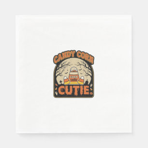 Süßigkeiten-Mais-Schatz Vintage-Halloween-Vektor-D Serviette