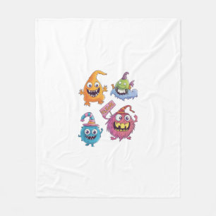 Süßigkeiten-Monster-Parade Fleecedecke