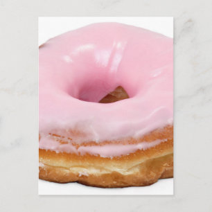 Süßigkeiten Nachspeise Essen Rosa Glasierter Donut Postkarte