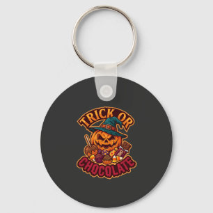 Süßigkeiten oder Saures Halloween-Kürbis-Hexenhut- Schlüsselanhänger