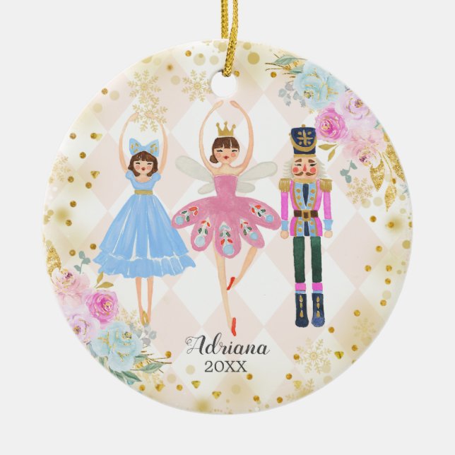 Süßigkeiten Personalisiert Nutcracker-Ornament Gir Keramik Ornament (Vorne)