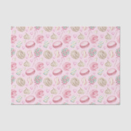 Süßigkeiten Pink-Aquarellmuster Seidenpapier